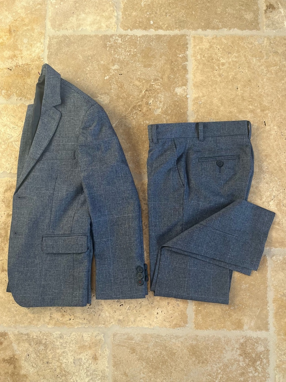 Tommy Hilfiger Blue Glen Plaid Two-Piece Suit